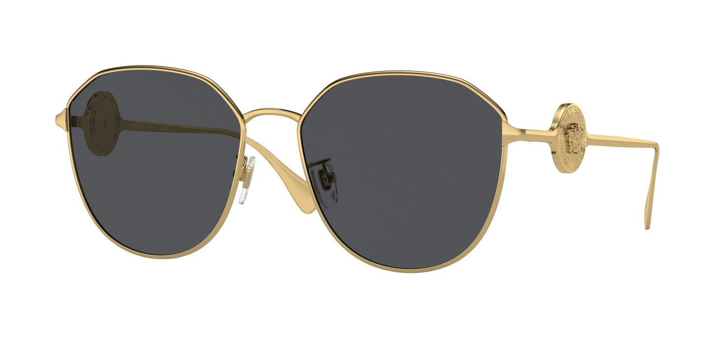 Versace VE2259D Irregular Sunglasses 100287-Gold 58-140-17 - Color Map Gold