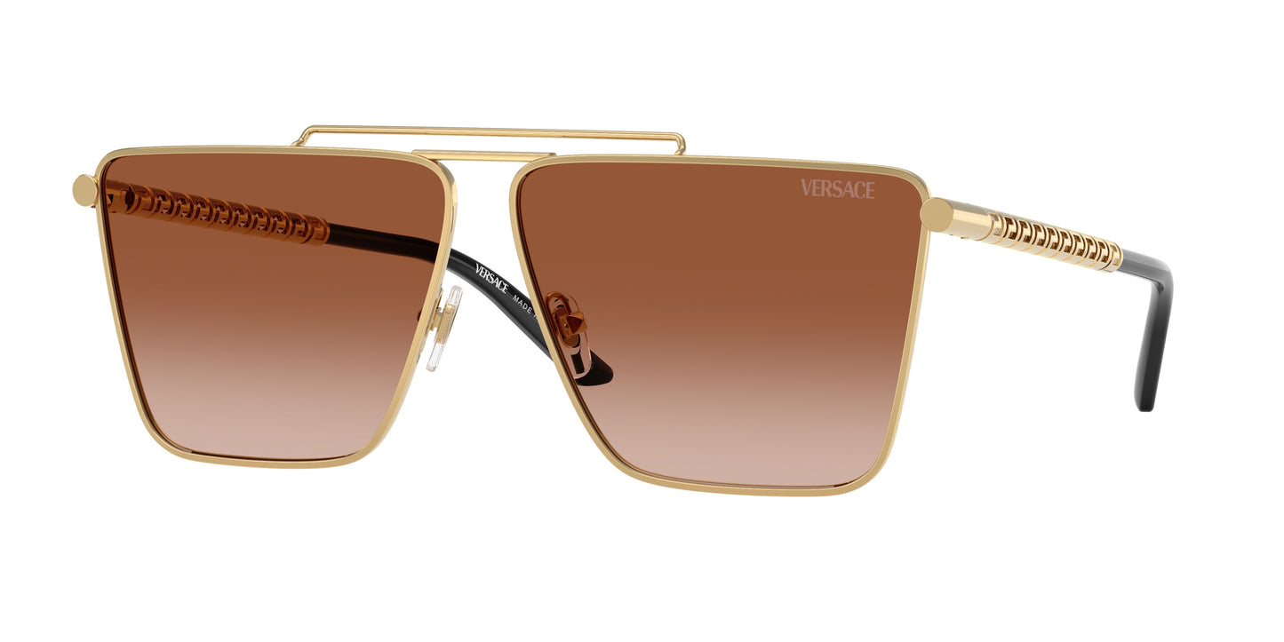 Versace VE2266 Pillow Sunglasses 100213-Gold 64-145-11 - Color Map Gold