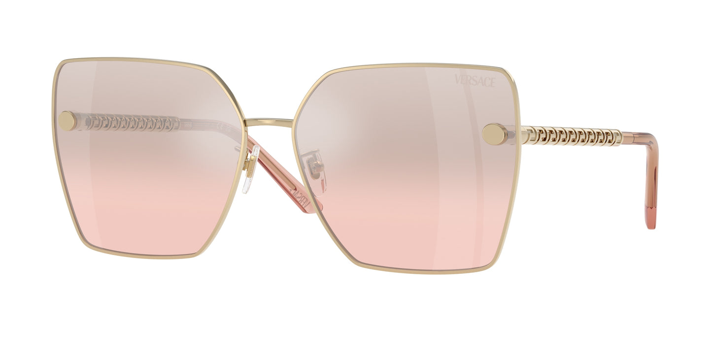 Versace VE2270D Square Sunglasses 12527E-Pale Gold 63-145-15 - Color Map Gold