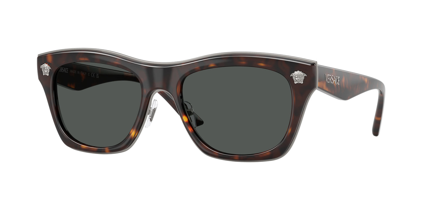 Versace VE2272 Rectangle Sunglasses 108/87-Havana 53-145-18 - Color Map Tortoise