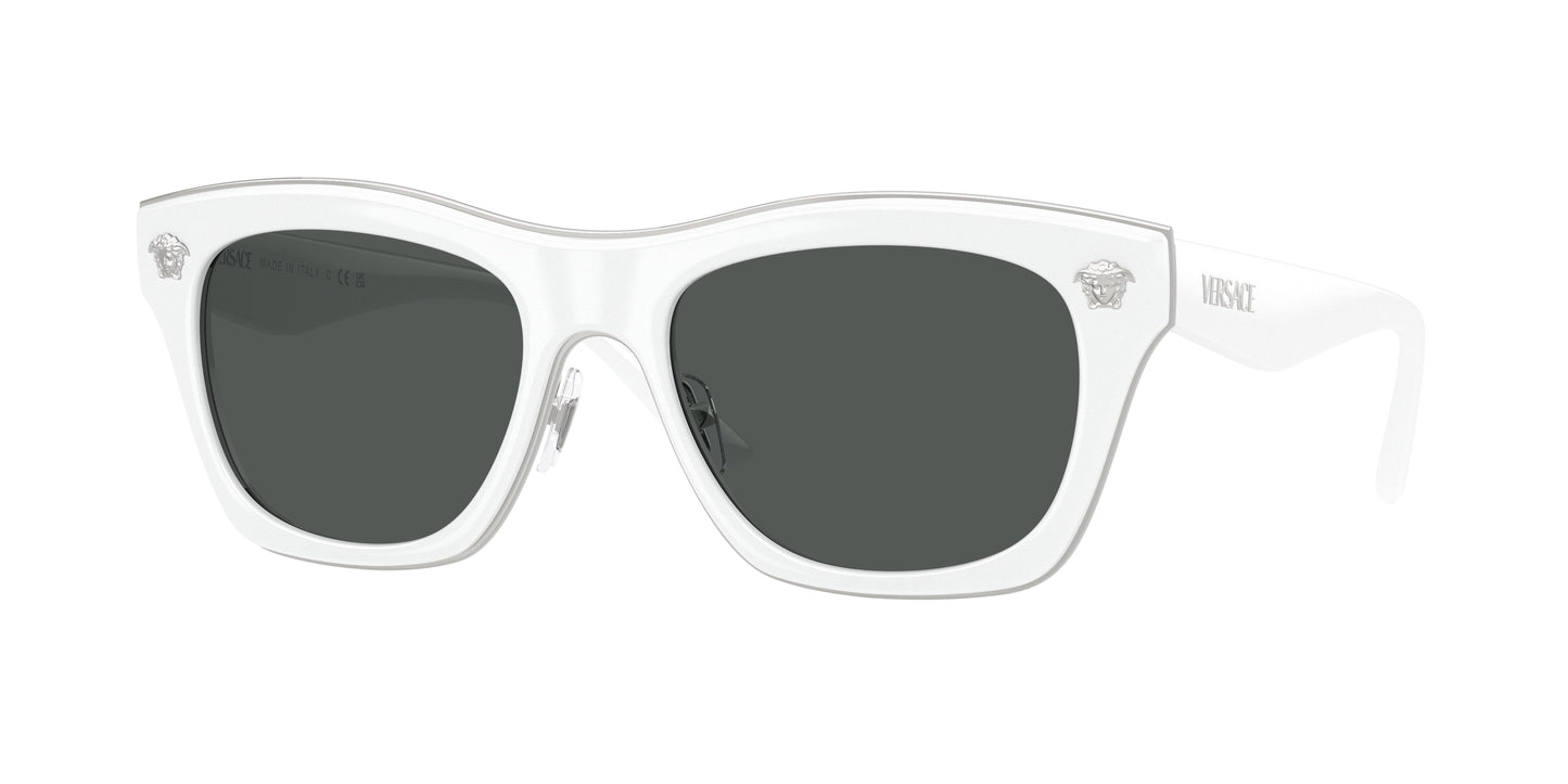 Versace VE2272 Rectangle Sunglasses 314/87-White 53-145-18 - Color Map White