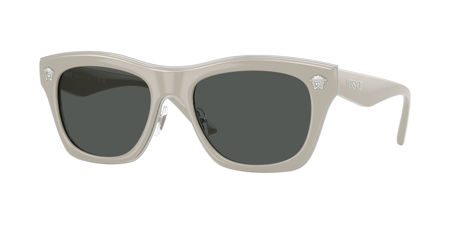 Versace VE2272 Rectangle Sunglasses 549387-Light Grey 53-145-18 - Color Map Grey