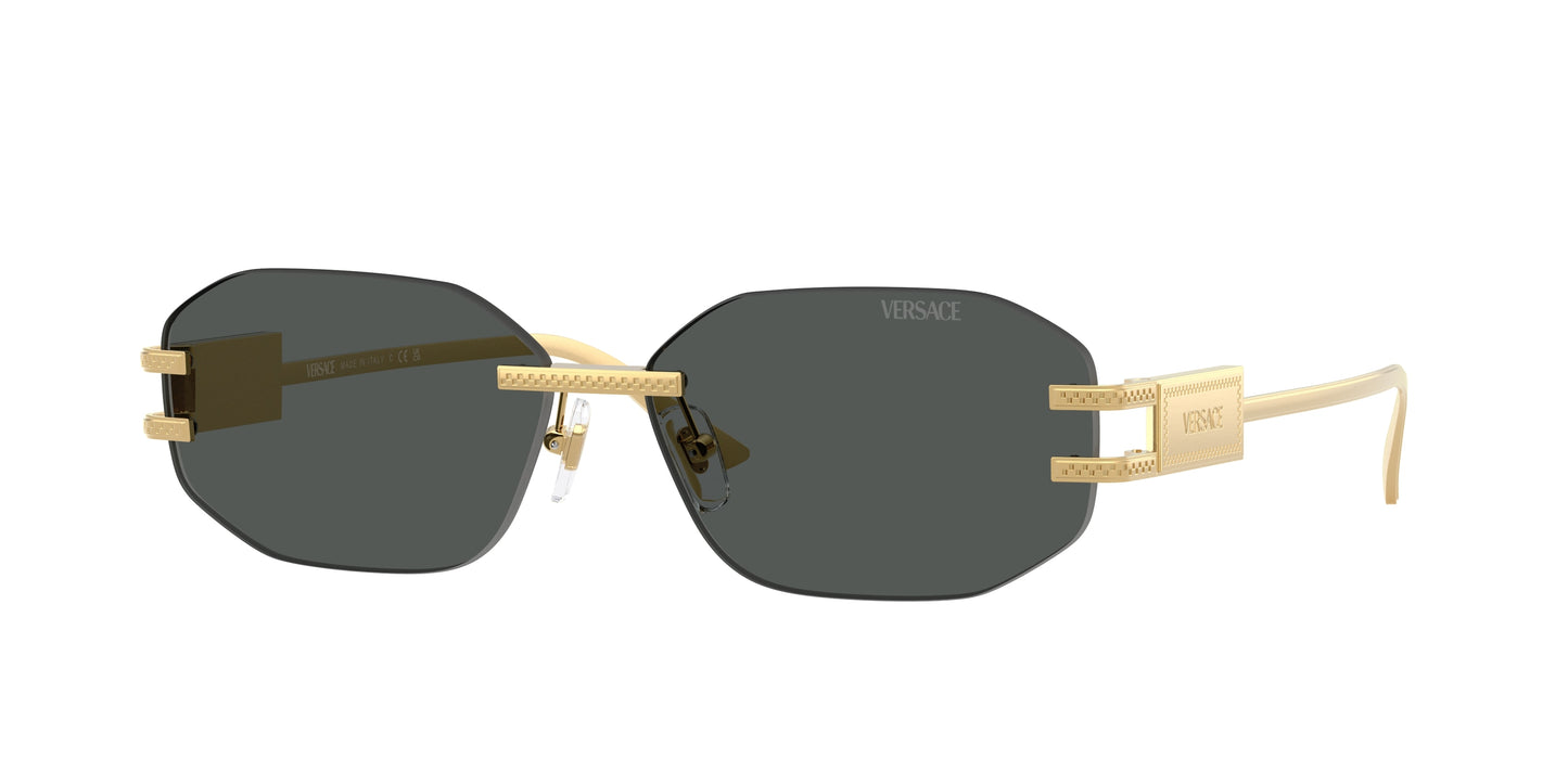 Versace VE2274 Irregular Sunglasses 100287-Gold 58-140-13 - Color Map Gold