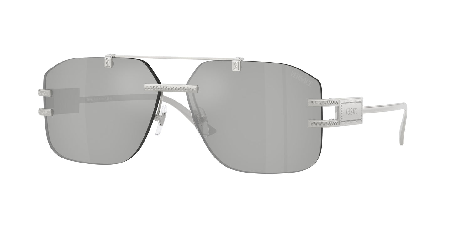 Versace VE2275 Irregular Sunglasses 10008V-Silver 60-140-13 - Color Map Silver