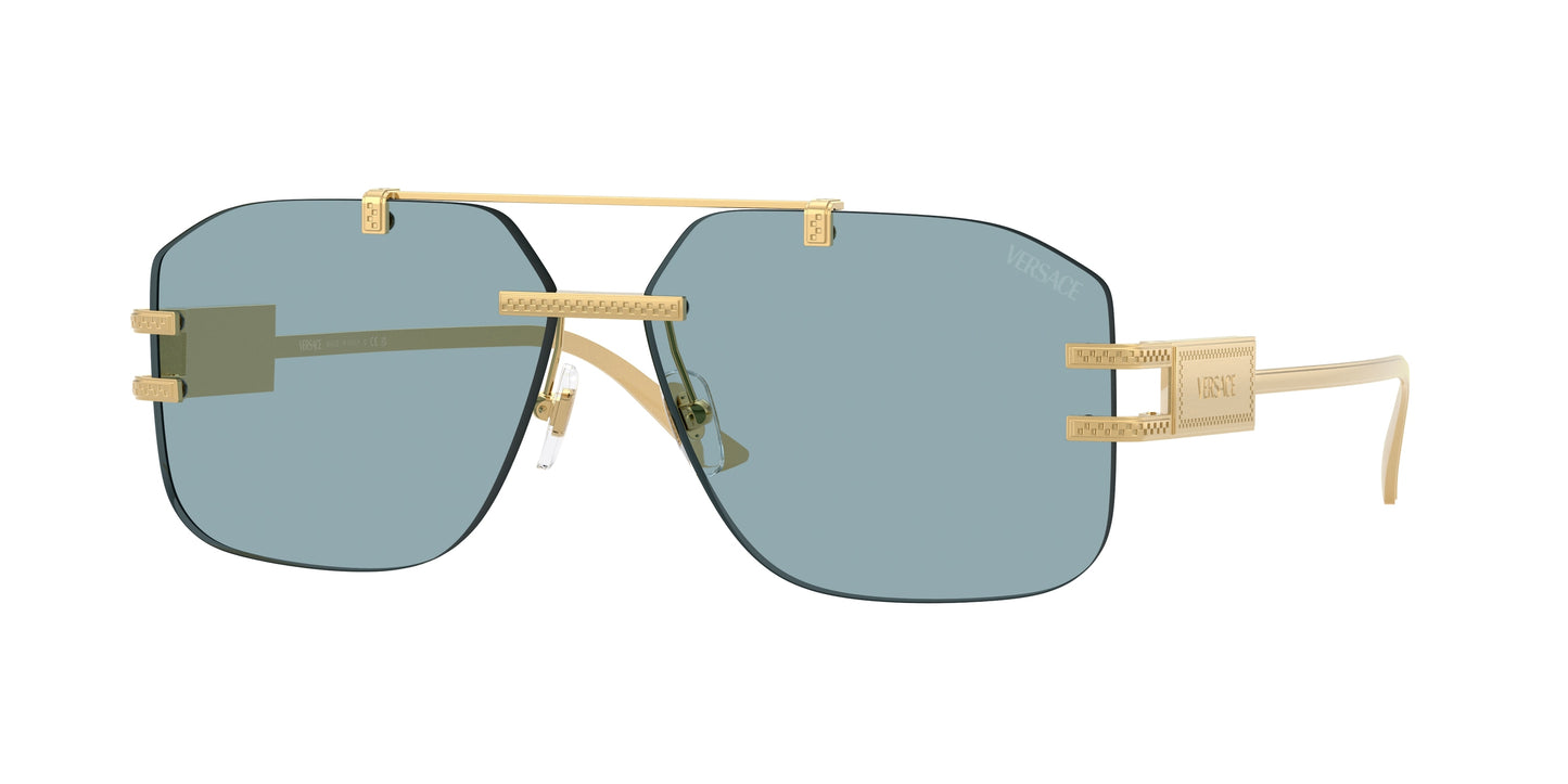 Versace VE2275 Irregular Sunglasses 100280-Gold 60-140-13 - Color Map Gold