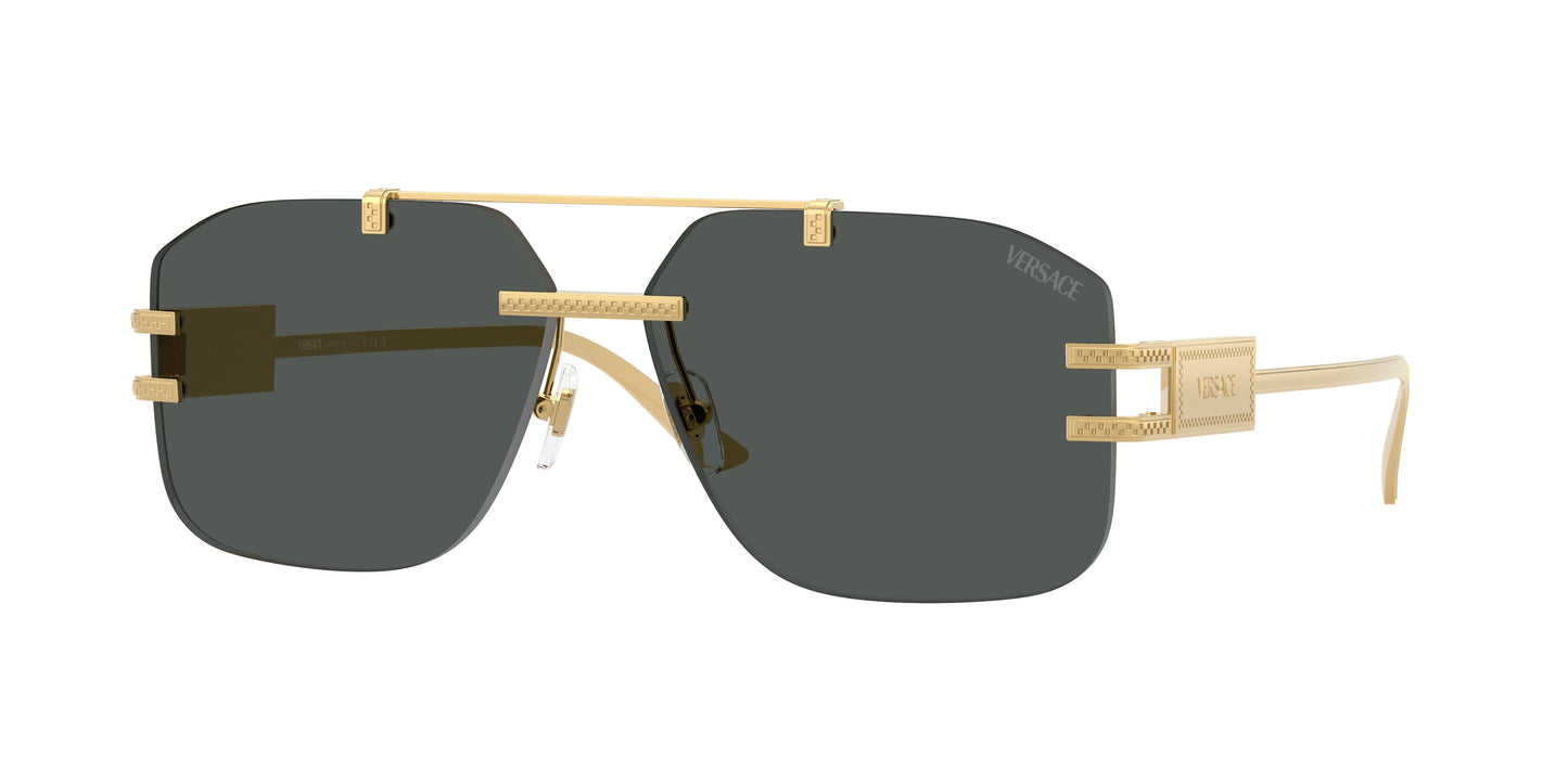 Versace VE2275 Irregular Sunglasses 100287-Gold 60-140-13 - Color Map Gold