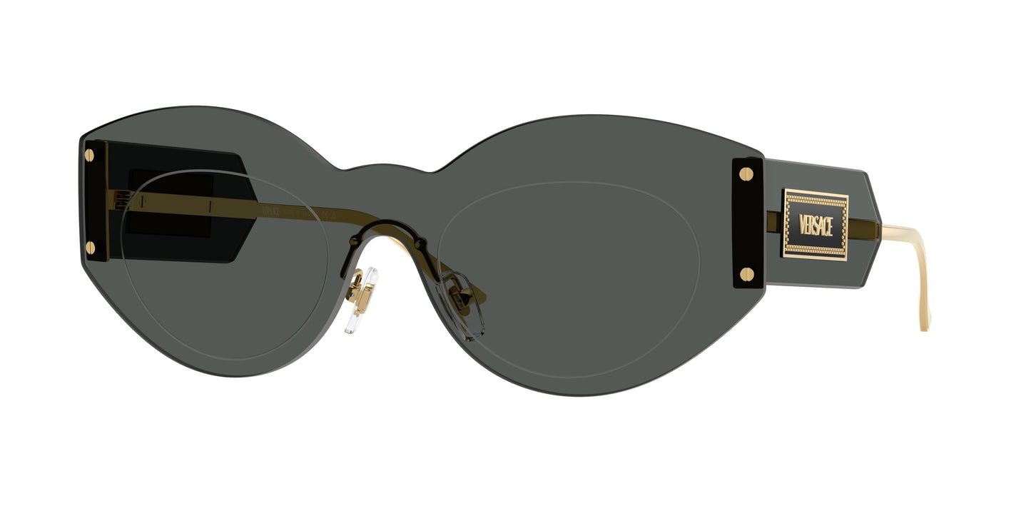Versace VE2276 Irregular Sunglasses 100287-Dark Grey 0-140-144 - Color Map Grey