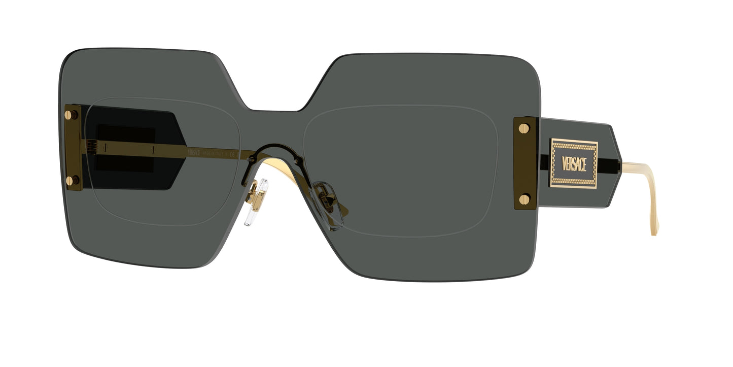 Versace VE2277 Square Sunglasses 100287-Dark Grey 0-140-142 - Color Map Grey