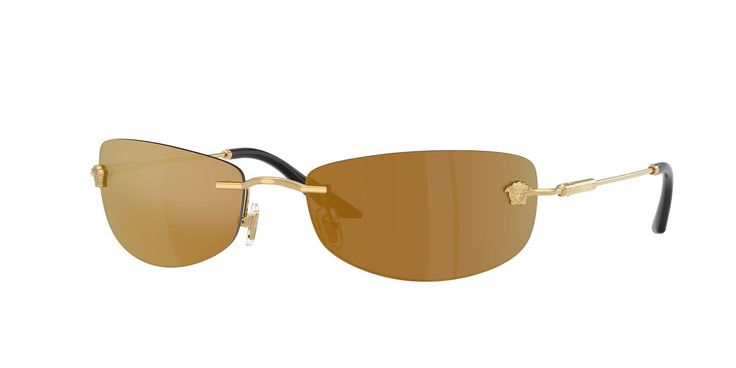 Versace VE2279 Rectangle Sunglasses 10027I-Gold 60-135-18 - Color Map Gold