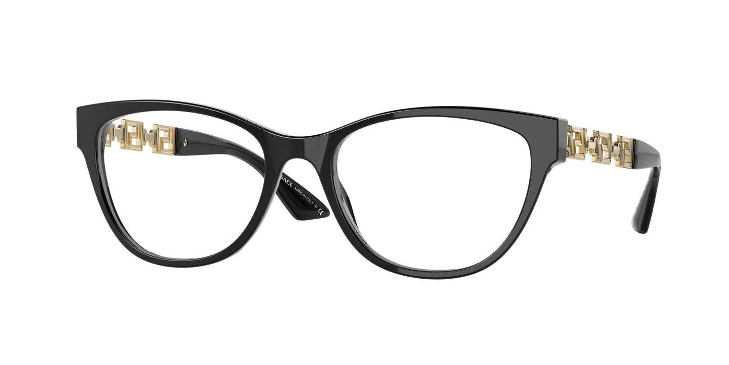 Versace VE3292 Phantos Eyeglasses GB1-Black 54-140-18 - Color Map Black