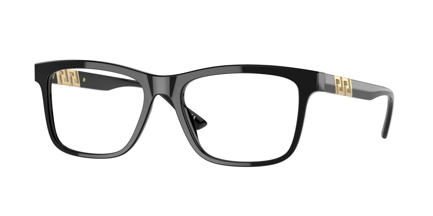 Versace VE3319F Phantos Eyeglasses GB1-Black 55-145-17 - Color Map Black