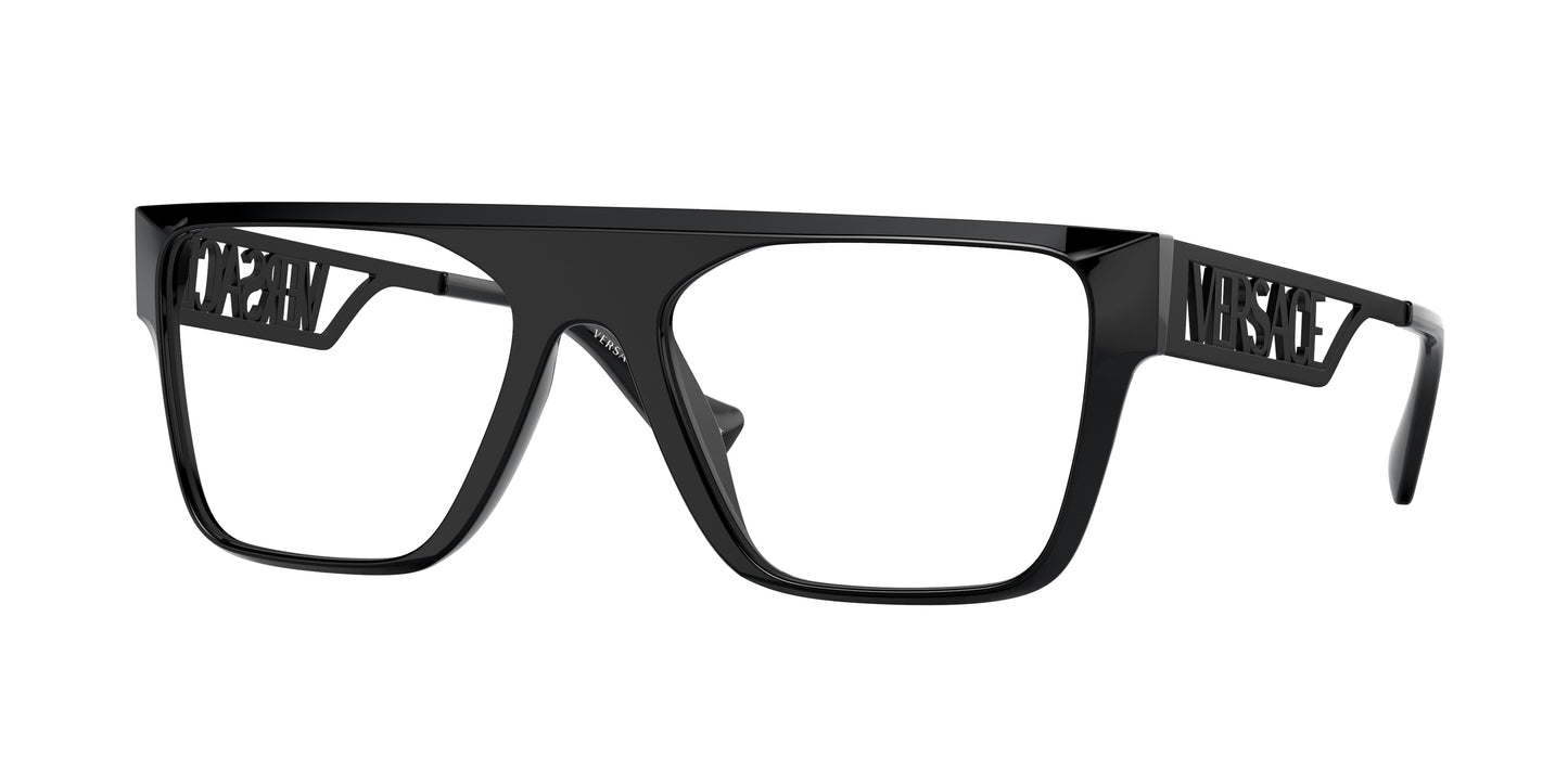 Versace VE3326U Rectangle Eyeglasses 5380-Black 55-145-19 - Color Map Black