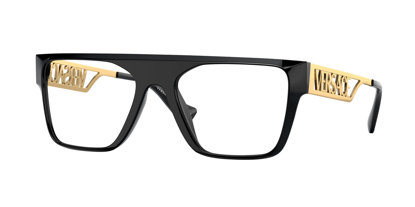 Versace VE3326U Rectangle Eyeglasses GB1-Black 55-145-19 - Color Map Black