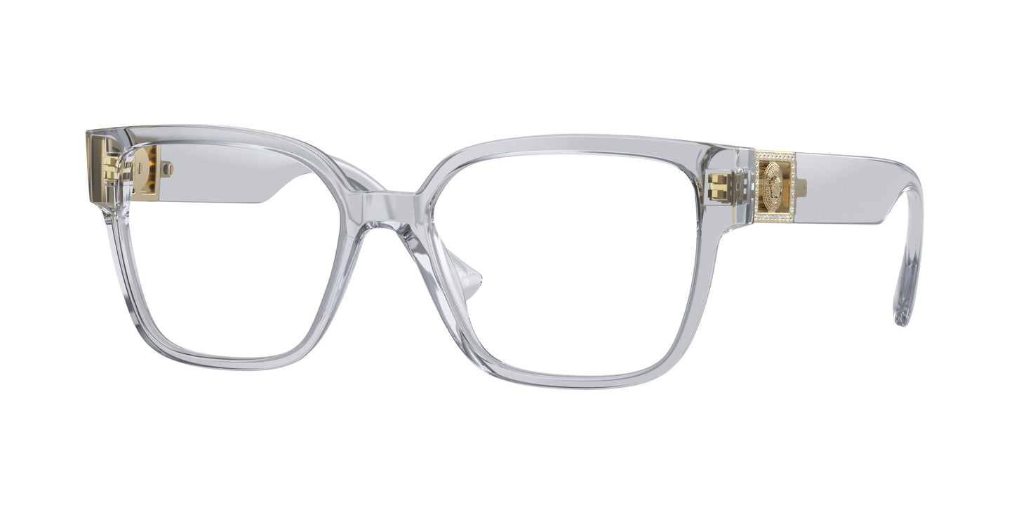 Versace VE3329B Square Eyeglasses 5305-Transparent Grey 52-145-17 - Color Map Grey