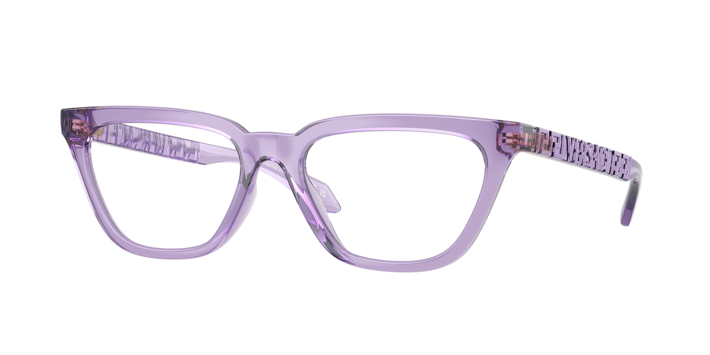 Versace VE3352U Cat Eye Eyeglasses 5451-Transparent Lilac 53-140-17 - Color Map Violet