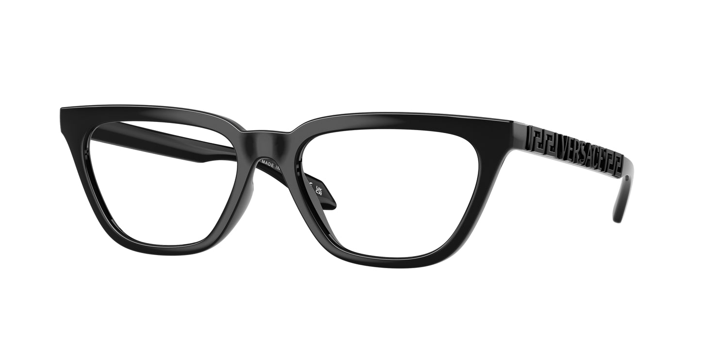 Versace VE3352U Cat Eye Eyeglasses GB1-Black 53-140-17 - Color Map Black