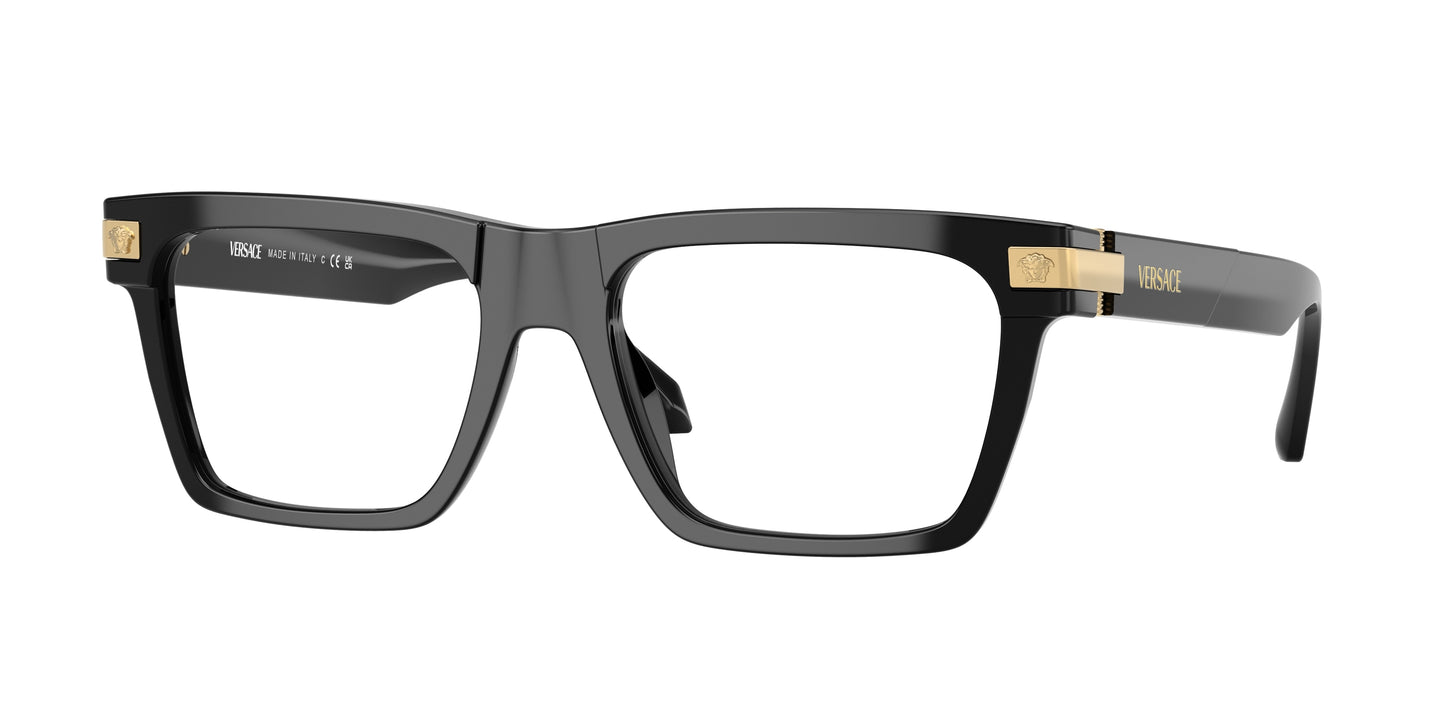 Versace VE3354 Rectangle Eyeglasses GB1-Black 55-145-18 - Color Map Black