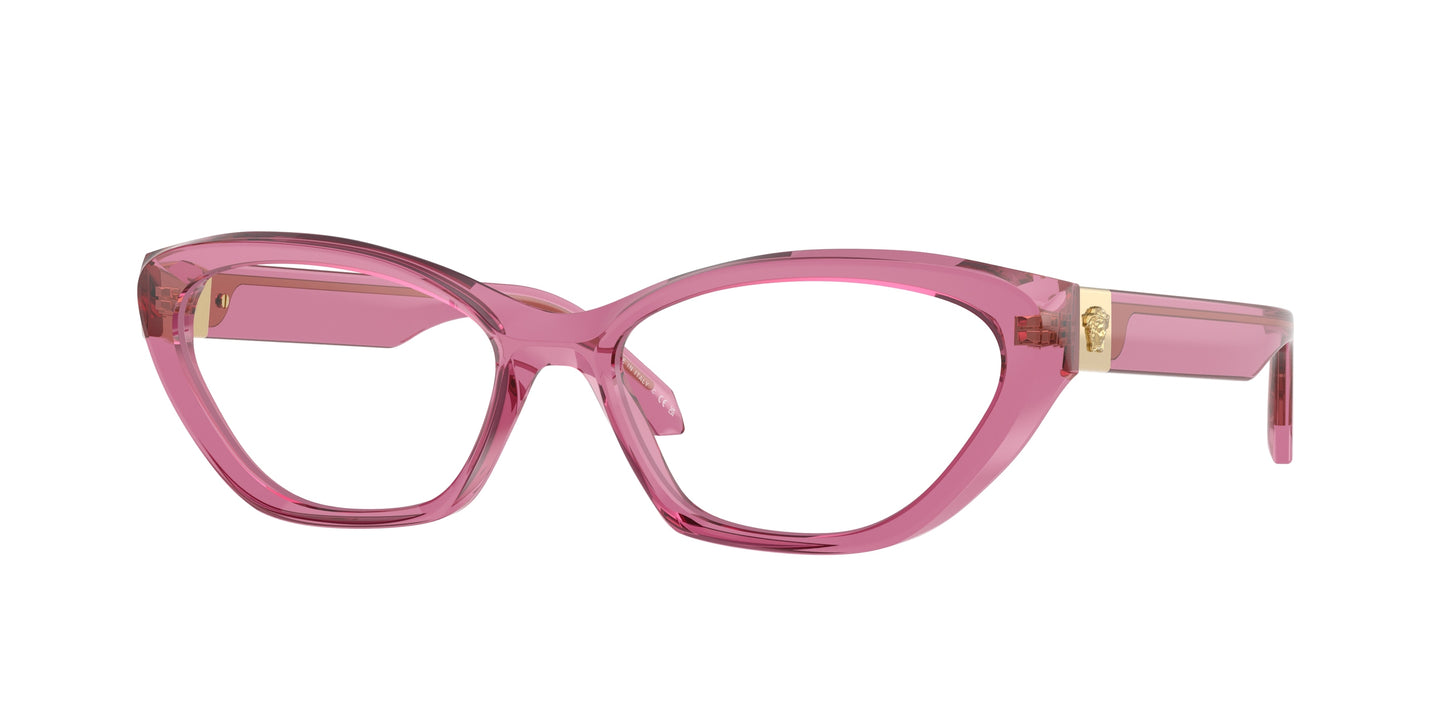 Versace VE3356 Cat Eye Eyeglasses 5469-Transparent Light Pink 53-140-16 - Color Map Pink