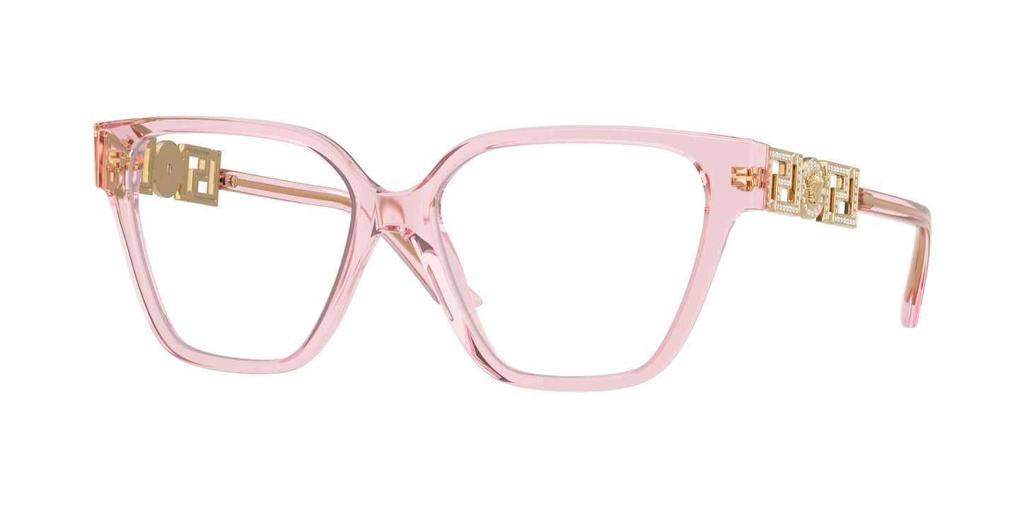 Versace VE3358B Irregular Eyeglasses 5472-Transparent Pink 54-140-16 - Color Map Pink