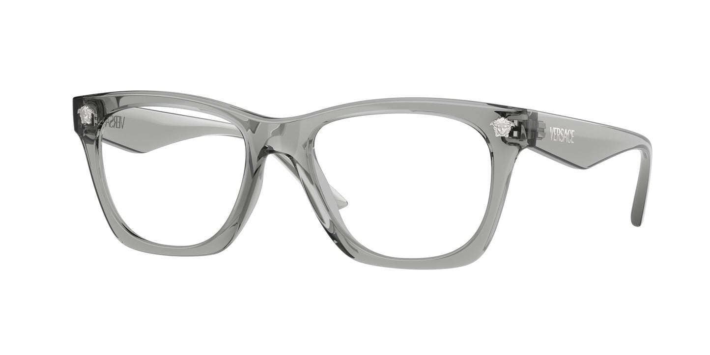 Versace VE3363U Pillow Eyeglasses 5496-Grey Transparent 52-145-18 - Color Map Grey