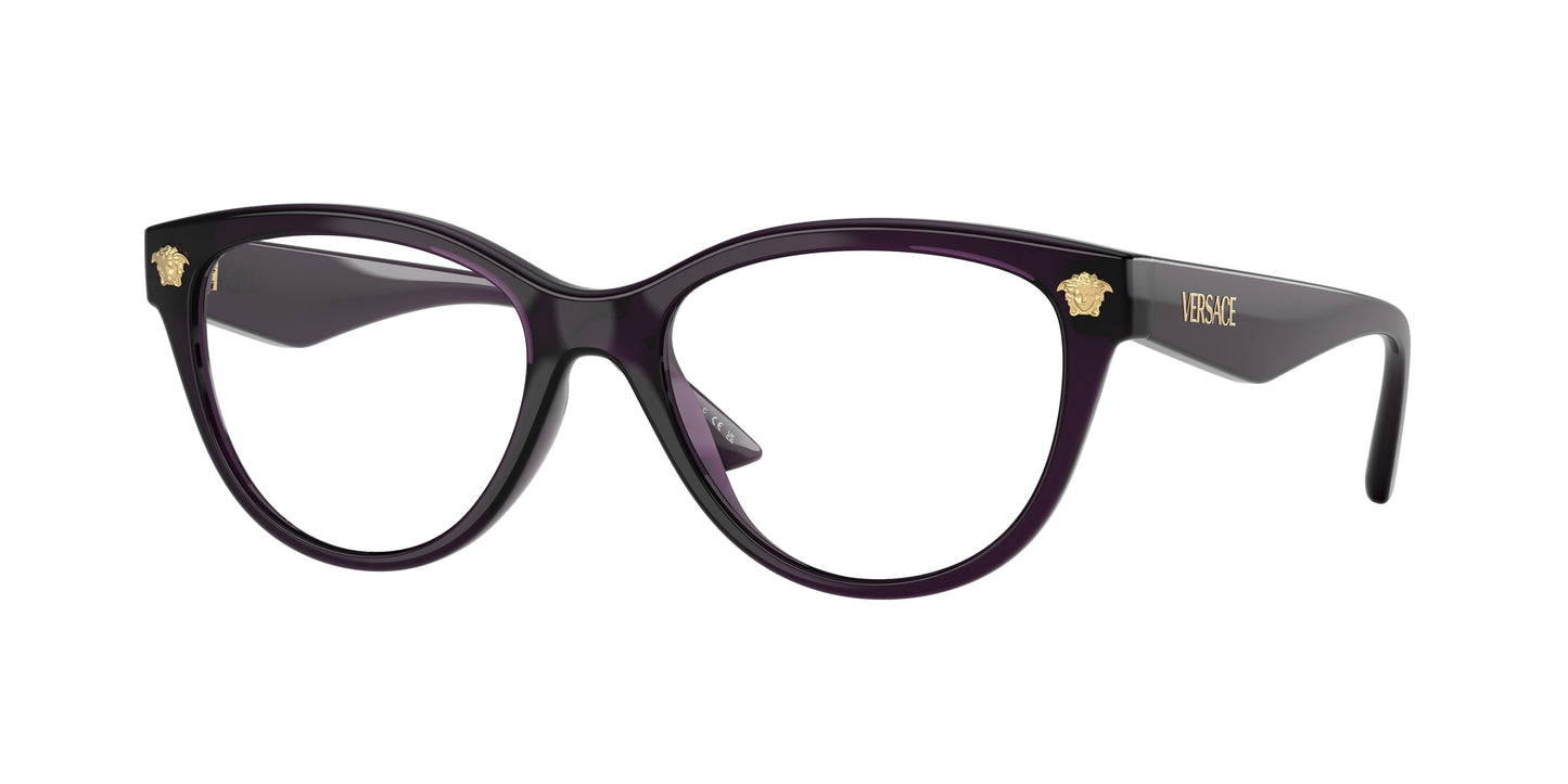 Versace VE3365U Cat Eye Eyeglasses 5263-Violet 54-145-17 - Color Map Violet