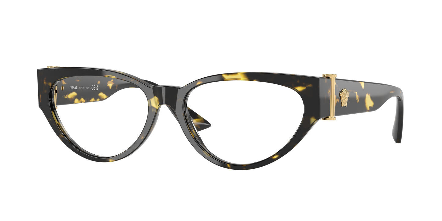 Versace VE3366 Cat Eye Eyeglasses 5428-Havana 55-140-16 - Color Map Tortoise