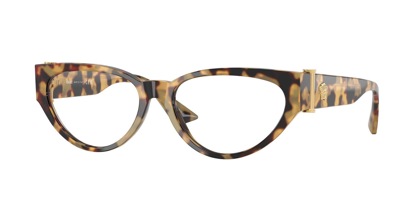 Versace VE3366 Cat Eye Eyeglasses 777-Havana 55-140-16 - Color Map Tortoise