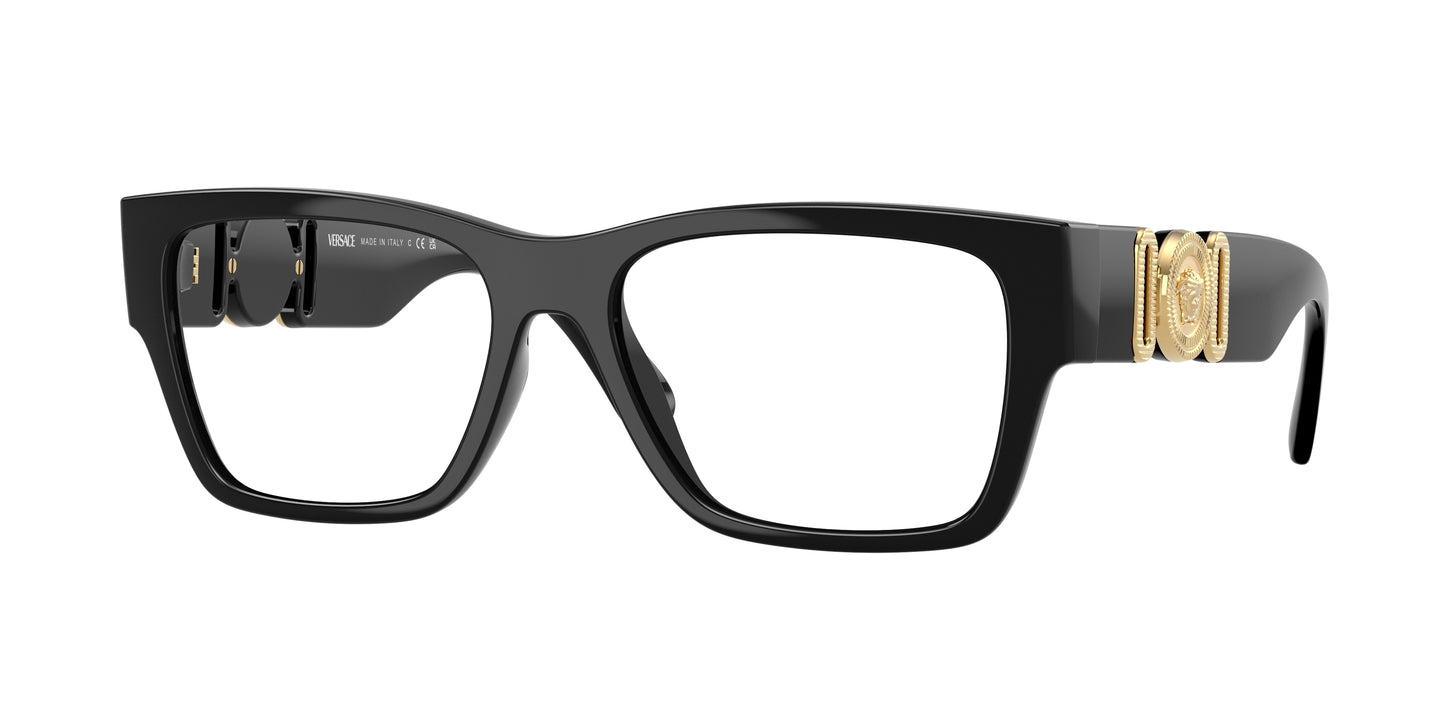 Versace VE3368U Pillow Eyeglasses GB1-Black 55-140-17 - Color Map Black