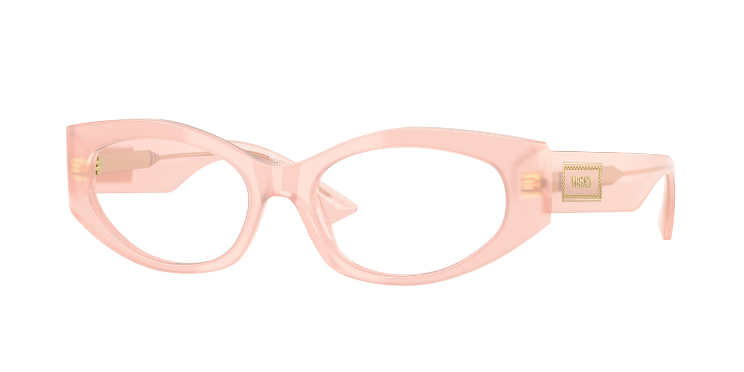 Versace VE3369F Irregular Eyeglasses 5392-Pink Opal 53-140-17 - Color Map Pink