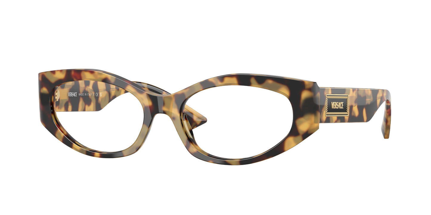 Versace VE3369 Irregular Eyeglasses 777-Havana 53-140-17 - Color Map Tortoise