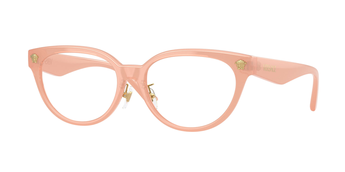 Versace VE3370D Rectangle Eyeglasses 5497-Opal Pink 54-145-16 - Color Map Pink