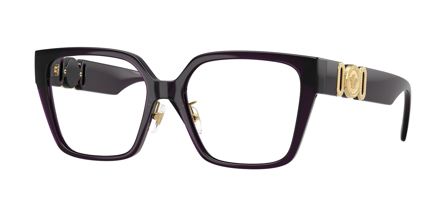 Versace VE3371D Square Eyeglasses 5263-Cherry Red 54-145-17 - Color Map Red