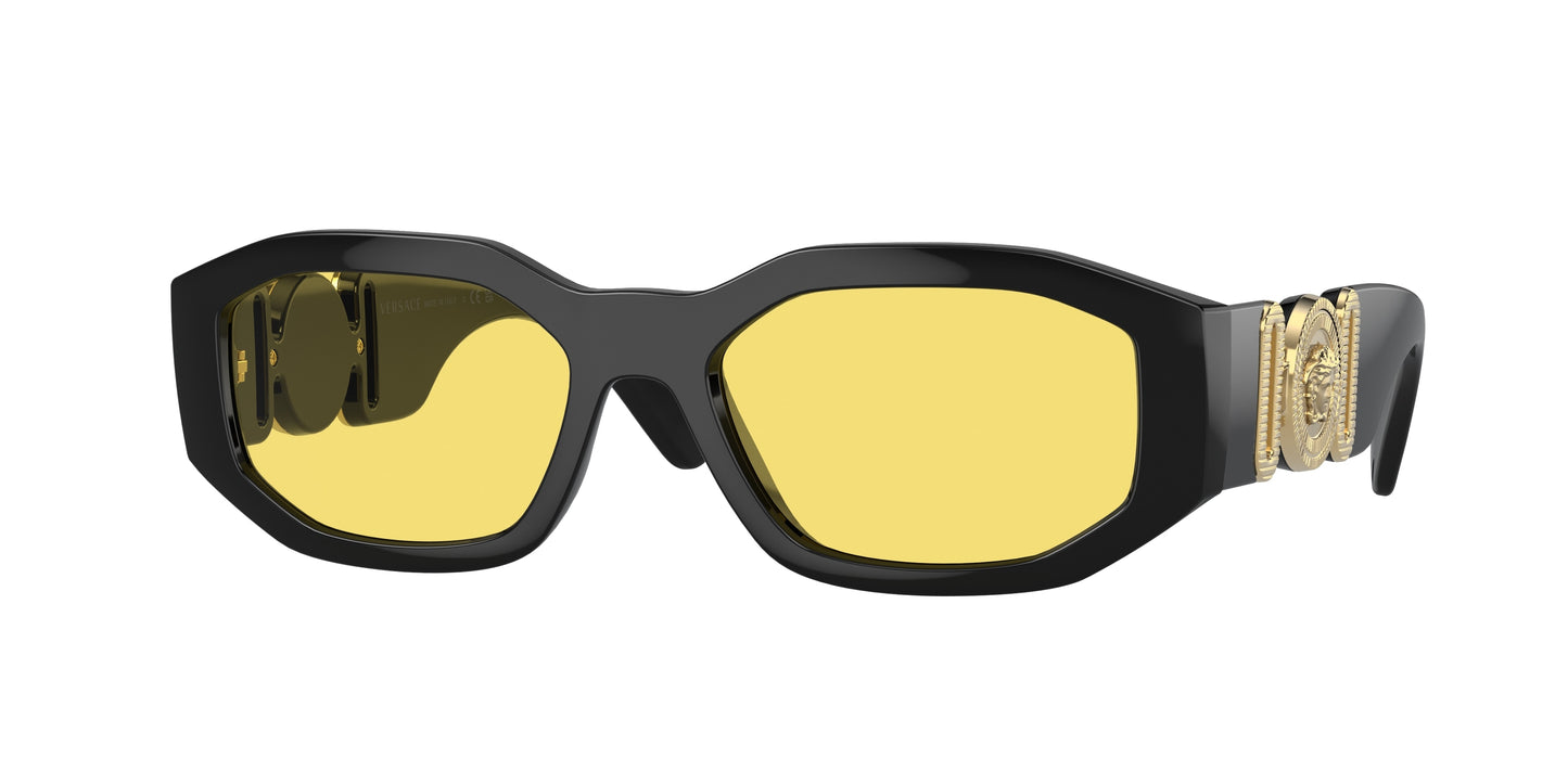 Versace VE4361 Irregular Sunglasses GB1/85-Black 53-140-18 - Color Map Black
