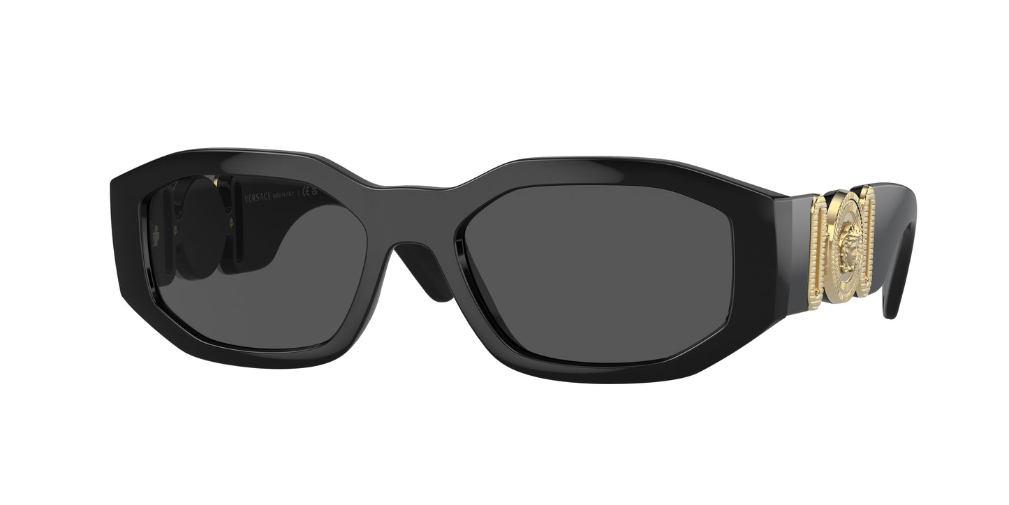 Versace VE4361 Irregular Sunglasses GB1/87-Black 53-140-18 - Color Map Black