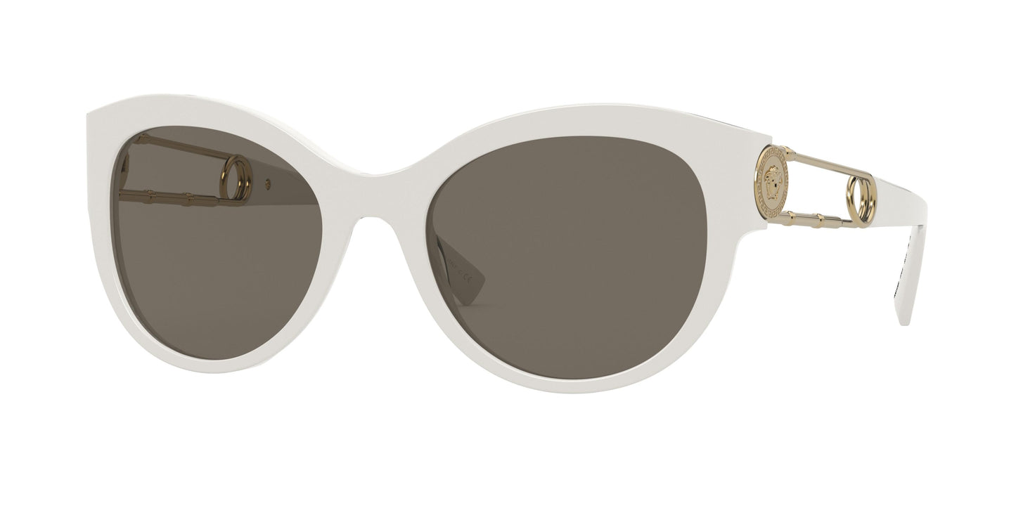 Versace VE4389 Rectangle Sunglasses 314/3-White 55-140-20 - Color Map White