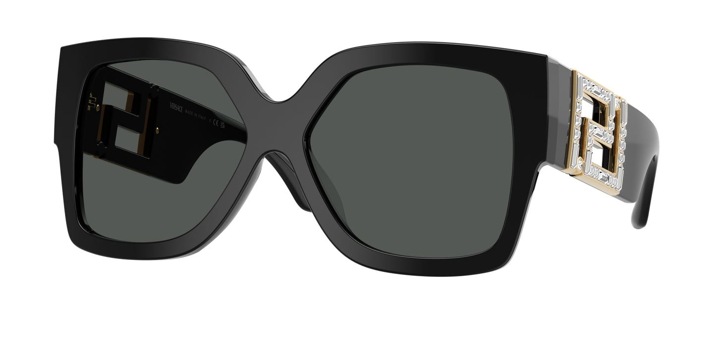 Versace VE4402 Rectangle Sunglasses 547887-Black 59-140-16 - Color Map Black