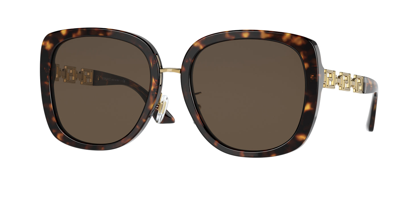 Versace VE4407D Pillow Sunglasses 108/73-Havana 56-140-19 - Color Map Tortoise
