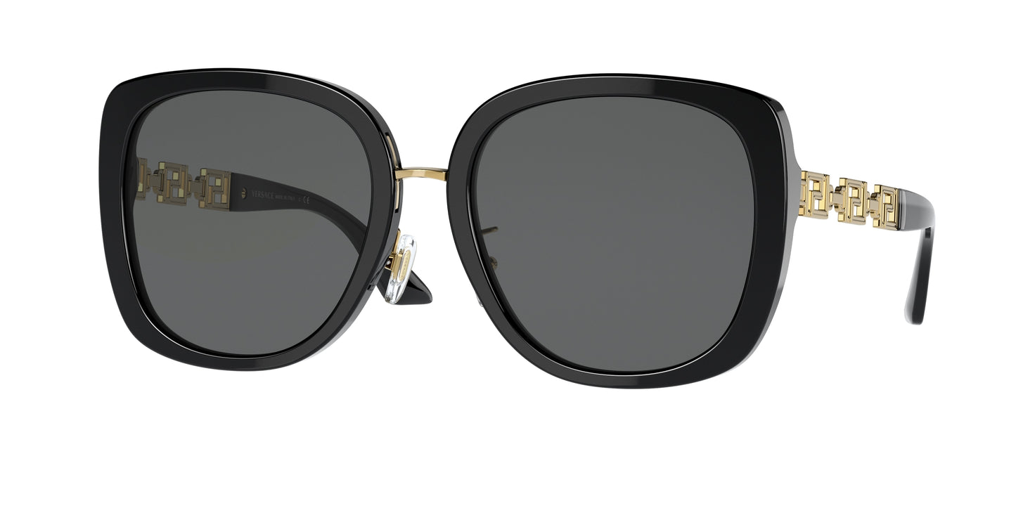 Versace VE4407D Pillow Sunglasses GB1/87-Black 56-140-19 - Color Map Black