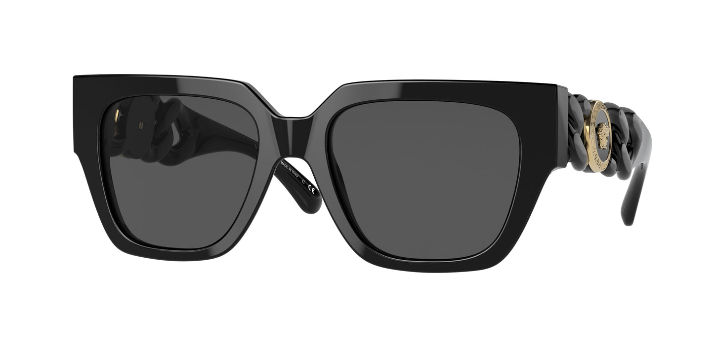 Versace VE4409F Phantos Sunglasses GB1/87-Black 53-140-19 - Color Map Black