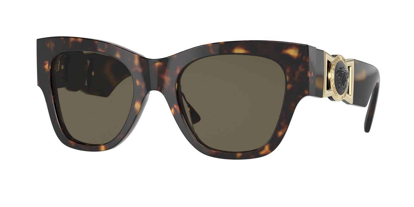 Versace VE4415U Cat Eye Sunglasses 108/3-Havana 52-145-21 - Color Map Tortoise