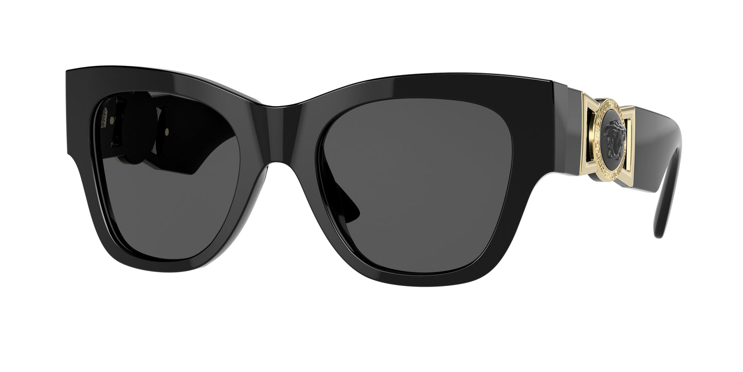 Versace VE4415U Cat Eye Sunglasses GB1/87-Black 52-145-21 - Color Map Black