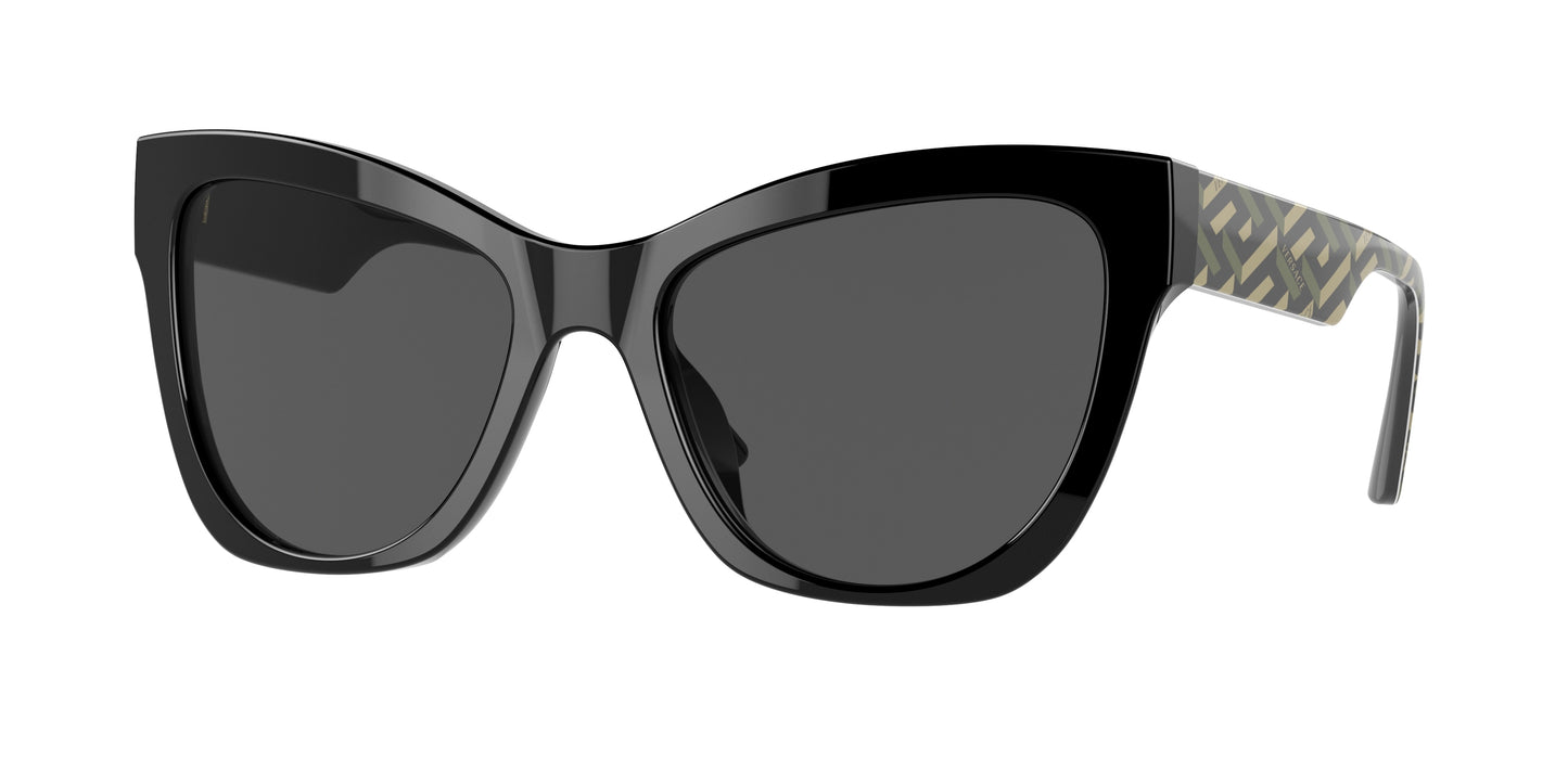 Versace VE4417U Cat Eye Sunglasses 535887-Black 56-140-19 - Color Map Black