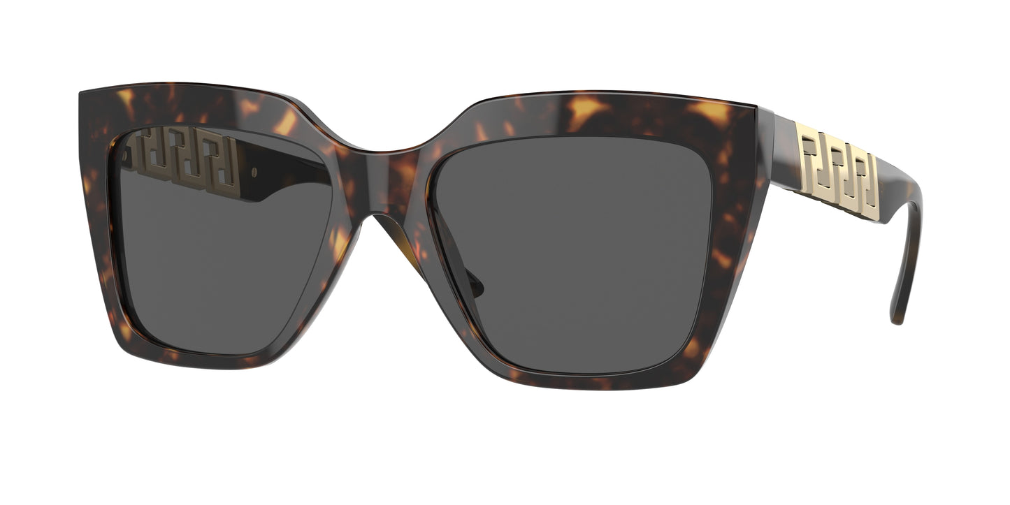 Versace VE4418F Square Sunglasses 108/87-Havana 56-145-19 - Color Map Tortoise