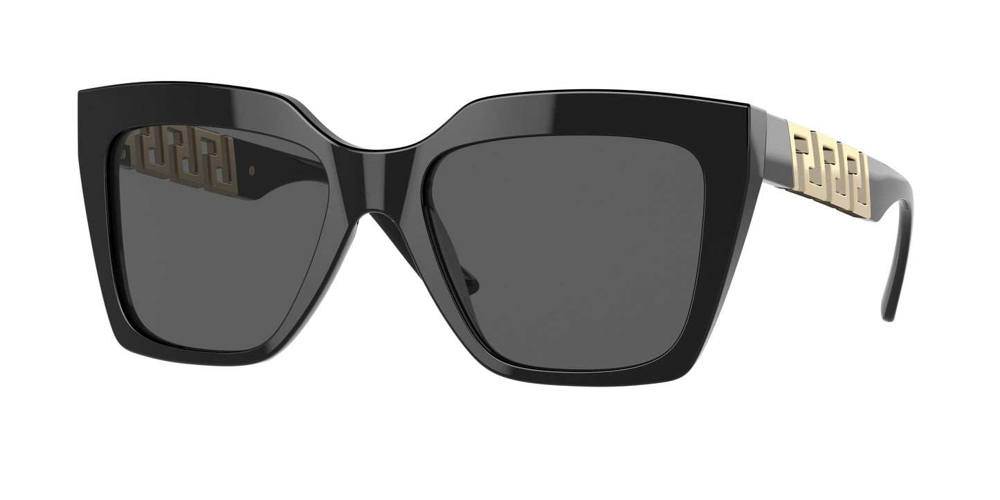 Versace VE4418F Square Sunglasses GB1/87-Black 56-145-19 - Color Map Black
