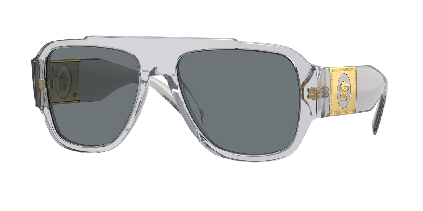 Versace VE4436U Pillow Sunglasses 530580-Transparent Grey 57-140-18 - Color Map Grey