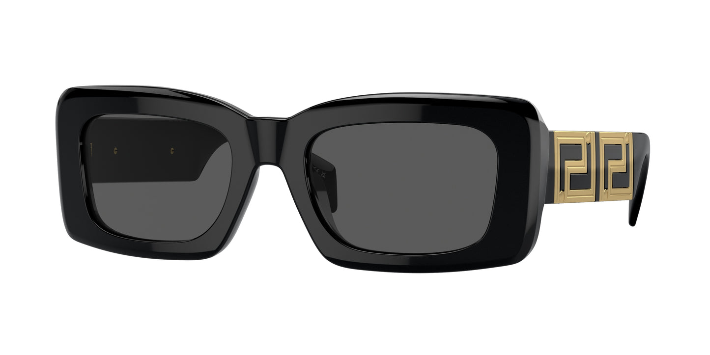 Versace VE4444U Rectangle Sunglasses GB1/87-Black 54-140-21 - Color Map Black