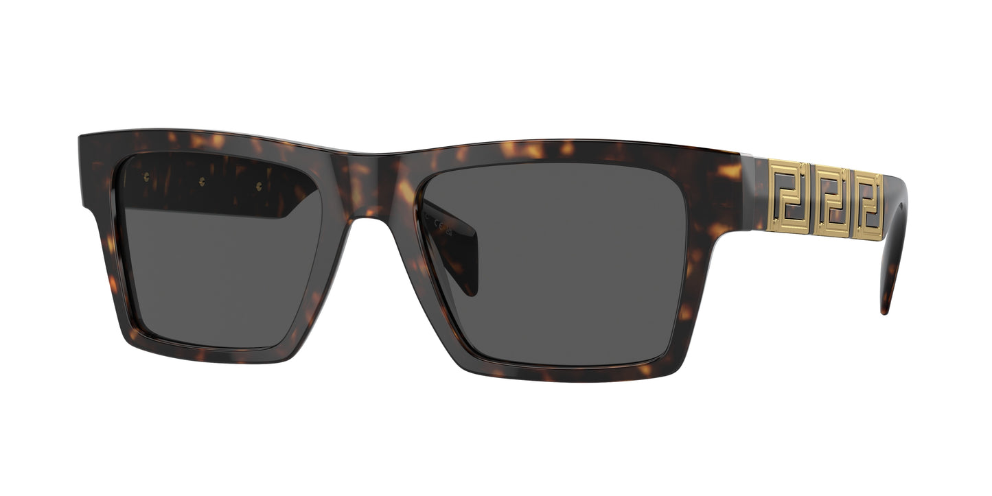 Versace VE4445 Rectangle Sunglasses 108/87-Havana 54-145-19 - Color Map Tortoise