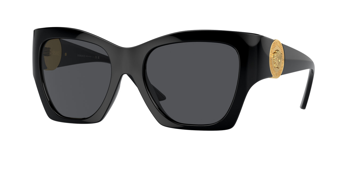 Versace VE4452 Irregular Sunglasses GB1/87-Black 55-135-19 - Color Map Black