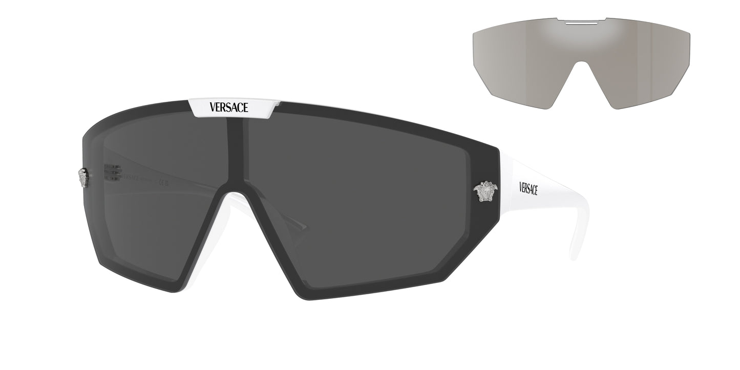 Versace VE4461 Irregular Sunglasses 314/87-White 47-125-147 - Color Map White