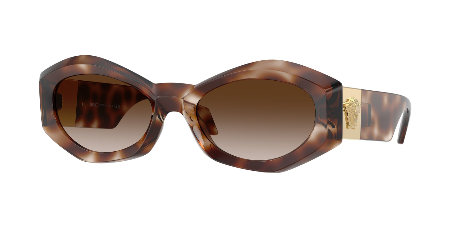 Versace VE4466U Irregular Sunglasses 54613B-Havana 54-140-19 - Color Map Tortoise